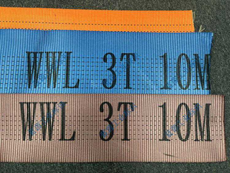 柔性吊装带大字喷码标识 字高85mm 双头UV喷码机打样效果 柔性吊装带大字喷码标识 字高85mm 双头UV喷码机打样效果